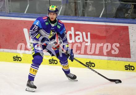 Eishockey ICE Bundesliga. VSV gegen Fehervar.  Felix Maxa (VSV). Villach, am 20.11.2024.
Foto: Kuess
---
pressefotos, pressefotografie, kuess, qs, qspictures, sport, bild, bilder, bilddatenbank