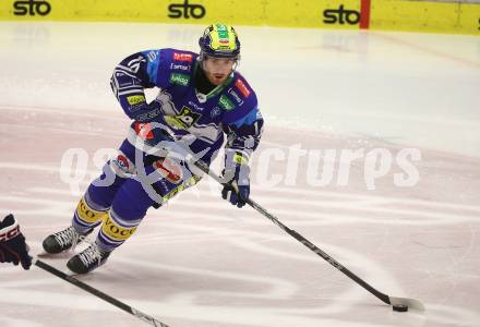 Eishockey ICE Bundesliga. VSV gegen Fehervar.  Kevin Hancock (VSV). Villach, am 20.11.2024.
Foto: Kuess
---
pressefotos, pressefotografie, kuess, qs, qspictures, sport, bild, bilder, bilddatenbank