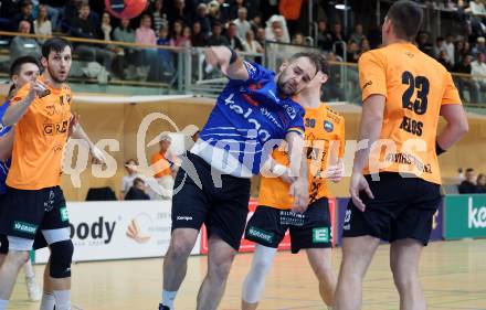 Handball Bundesliga. SC Ferlach gegen HSG Holding Graz.   Leban Patrik (Ferlach),    Ferlach, am 23.11.2024.
Foto: Kuess
www.qspictures.net
---
pressefotos, pressefotografie, kuess, qs, qspictures, sport, bild, bilder, bilddatenbank