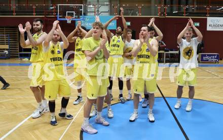 Basketball 2. Liga 2024/2025. Grunddurchgang 10. Runde.  Woerthersee Piraten gegen Mattersburg Rocks.  Jubel  (Woerthersee Piraten),   Klagenfurt, am 30.11.2024.
Foto: Kuess


---
pressefotos, pressefotografie, kuess, qs, qspictures, sport, bild, bilder, bilddatenbank