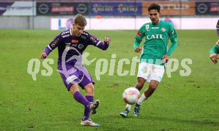 Fussball Bundesliga.  Austria Klagenfurt gegen WSG Tirol.  Laurenz Dehl (Austria Klagenfurt).  Klagenfurt, am 1.12.2024.
Foto: Kuess
www.qspictures.net
---
pressefotos, pressefotografie, kuess, qs, qspictures, sport, bild, bilder, bilddatenbank