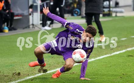 Fussball Bundesliga. SK  Austria Klagenfurt gegen WSG Tirol. Ben Bobzien (Klagenfurt). Klagenfurt, am 1.12.2024.
Foto: Kuess
---
pressefotos, pressefotografie, kuess, qs, qspictures, sport, bild, bilder, bilddatenbank