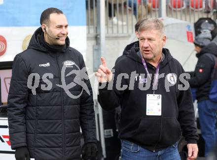 Fussball Bundesliga. SK  Austria Klagenfurt gegen WSG Tirol. Emil Ristoskov (4. Offizieller), Dietmar Jaritz. Klagenfurt, am 1.12.2024.
Foto: Kuess
---
pressefotos, pressefotografie, kuess, qs, qspictures, sport, bild, bilder, bilddatenbank