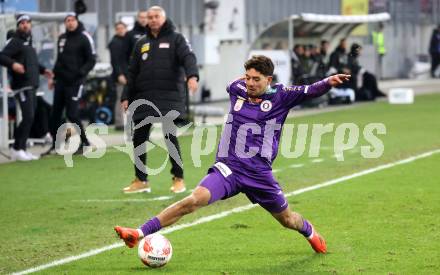 Fussball Bundesliga. SK  Austria Klagenfurt gegen WSG Tirol. Ben Bobzien (Klagenfurt). Klagenfurt, am 1.12.2024.
Foto: Kuess
---
pressefotos, pressefotografie, kuess, qs, qspictures, sport, bild, bilder, bilddatenbank