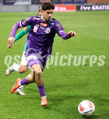 Fussball Bundesliga. SK  Austria Klagenfurt gegen WSG Tirol. Ben Bobzien (Klagenfurt). Klagenfurt, am 1.12.2024.
Foto: Kuess
---
pressefotos, pressefotografie, kuess, qs, qspictures, sport, bild, bilder, bilddatenbank