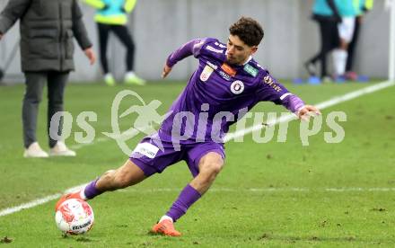 Fussball Bundesliga. SK  Austria Klagenfurt gegen WSG Tirol. Ben Bobzien (Klagenfurt). Klagenfurt, am 1.12.2024.
Foto: Kuess
---
pressefotos, pressefotografie, kuess, qs, qspictures, sport, bild, bilder, bilddatenbank