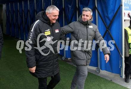 Fussball Bundesliga. SK  Austria Klagenfurt gegen WSG Tirol. Trainer Peter Pacult (Klagenfurt), Trainer Philipp Semlic (Tirol). Klagenfurt, am 1.12.2024.
Foto: Kuess
---
pressefotos, pressefotografie, kuess, qs, qspictures, sport, bild, bilder, bilddatenbank