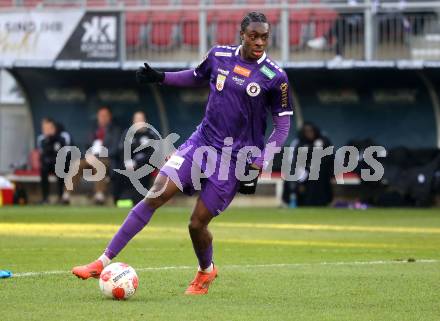 Fussball Bundesliga. SK  Austria Klagenfurt gegen WSG Tirol. Dikeni-Rafid Salifou (Klagenfurt). Klagenfurt, am 1.12.2024.
Foto: Kuess
---
pressefotos, pressefotografie, kuess, qs, qspictures, sport, bild, bilder, bilddatenbank