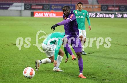 Fussball Bundesliga. SK  Austria Klagenfurt gegen WSG Tirol. Solomon Bonnah (Klagenfurt). Klagenfurt, am 1.12.2024.
Foto: Kuess
---
pressefotos, pressefotografie, kuess, qs, qspictures, sport, bild, bilder, bilddatenbank