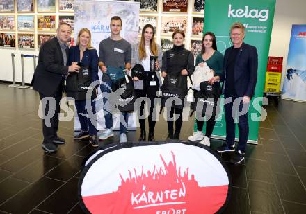 Kaernten Sport. Package Uebergabe. Alexander Tarzi, Hannes Koestenbaumer, Julia Rath, Sarah Flaschberger, Arno Arthofer. Klagenfurt, 3.12.2024.
Foto: Kuess
---
pressefotos, pressefotografie, kuess, qs, qspictures, sport, bild, bilder, bilddatenbank