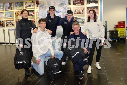 Kaernten Sport. Package Uebergabe.  Julia Rath,  Erik Kolev, Cooper Boyd, Lorenz Wotawa, Arno Arthofer., Sarah Flaschberger,  Klagenfurt, 3.12.2024.
Foto: Kuess
---
pressefotos, pressefotografie, kuess, qs, qspictures, sport, bild, bilder, bilddatenbank