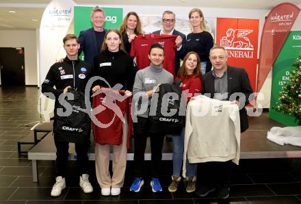 Kaernten Sport. Package Uebergabe. Mark Horvath, Arno Arthofer, Sabine Garber, Kevin Kronewetter, Wolfgang Kratzer, Julia Sciancalepore, Barbara Pirker-Praschnig, Alexander Tarzi
---
pressefotos, pressefotografie, kuess, qs, qspictures, sport, bild, bilder, bilddatenbank