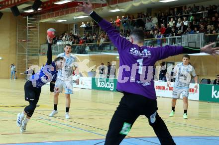 HLA Handball Bundesliga. SC Ferlach gegen HSG Xentis Lipizzanerheimat.  Nico Sager (SCF). Ferlach, am 6.12.2024.
Foto: Kuess
---
pressefotos, pressefotografie, kuess, qs, qspictures, sport, bild, bilder, bilddatenbank