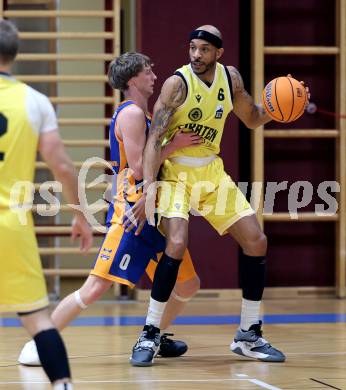 Basketball 2. Liga 2024/2025. Grunddurchgang 11. Runde.  Woerthersee Piraten gegen BBU Salzburg.  Shawn L. Ray   (Woerthersee Piraten),  Paul Bauernhansl  (Salzburg). Klagenfurt, am 7.12.2024.
Foto: Kuess


---
pressefotos, pressefotografie, kuess, qs, qspictures, sport, bild, bilder, bilddatenbank