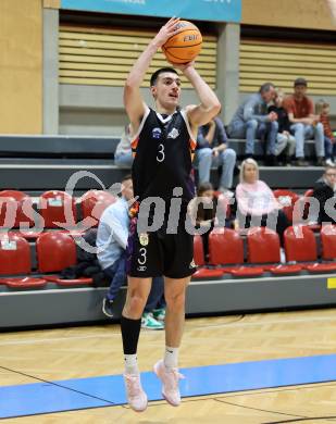 Basketball 2. Liga 2024/2025. Grunddurchgang 12. Runde.  KOS Celovec gegen Vienna United.   Bruno Golino  (Vienna United). Klagenfurt, am 14.12.2024.
Foto: Kuess


---
pressefotos, pressefotografie, kuess, qs, qspictures, sport, bild, bilder, bilddatenbank