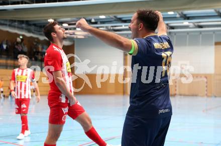Futsal Bundesliga. Futsal Klagenfurt Versli.at gegen Stella Rossa. Torjubel Vahid Muharemovic (Klagenfurt). Viktring, am 4.1.2025.
Foto: Kuess
---
pressefotos, pressefotografie, kuess, qs, qspictures, sport, bild, bilder, bilddatenbank