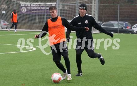 Fussball Bundesliga. Training SK Austria Klagenfurt. Laurenz Dehl, Nicolas Binder. Klagenfurt, am 7.1.2025.
Foto: Kuess
---
pressefotos, pressefotografie, kuess, qs, qspictures, sport, bild, bilder, bilddatenbank