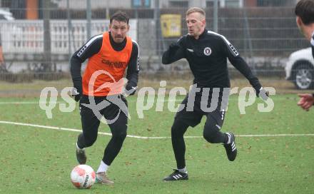 Fussball Bundesliga. Training SK Austria Klagenfurt. Christopher Wernitznig, Christopher Cvetko. Klagenfurt, am 7.1.2025.
Foto: Kuess
---
pressefotos, pressefotografie, kuess, qs, qspictures, sport, bild, bilder, bilddatenbank