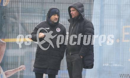 Fussball Bundesliga. Training SK Austria Klagenfurt. Guenther Gorenzel, Peer Jaekelr. Klagenfurt, am 7.1.2025.
Foto: Kuess
---
pressefotos, pressefotografie, kuess, qs, qspictures, sport, bild, bilder, bilddatenbank