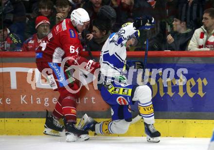 Eishockey ICE Bundesliga. KAC gegen VSV. Maximilian Preiml (KAC), Guus Van Nes (VSV). Klagenfurt, am 8.1.2024.
Foto: Kuess
---
pressefotos, pressefotografie, kuess, qs, qspictures, sport, bild, bilder, bilddatenbank