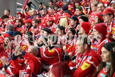 Eishockey ICE Bundesliga. KAC gegen VSV. Fans (KAC). Klagenfurt, am 8.1.2024.
Foto: Kuess
---
pressefotos, pressefotografie, kuess, qs, qspictures, sport, bild, bilder, bilddatenbank