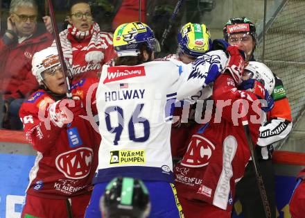 Eishockey ICE Bundesliga. KAC gegen VSV. David Maier (KAC), Patrick Holway (VSV). Klagenfurt, am 8.1.2024.
Foto: Kuess
---
pressefotos, pressefotografie, kuess, qs, qspictures, sport, bild, bilder, bilddatenbank