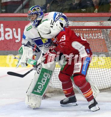 Eishockey ICE Bundesliga. KAC gegen VSV. Raphael Herburger (KAC), Rene Swette (VSV). Klagenfurt, am 8.1.2024.
Foto: Kuess
---
pressefotos, pressefotografie, kuess, qs, qspictures, sport, bild, bilder, bilddatenbank