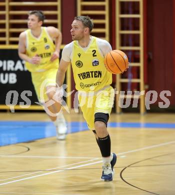 Basketball 2. Liga 2024/2025. Grunddurchgang 14. Runde.  Woerthersee Piraten gegen Mistelbach Mustangs.   Tim Huber (Piraten),   Klagenfurt, am 11.1.2025.
Foto: Kuess


---
pressefotos, pressefotografie, kuess, qs, qspictures, sport, bild, bilder, bilddatenbank