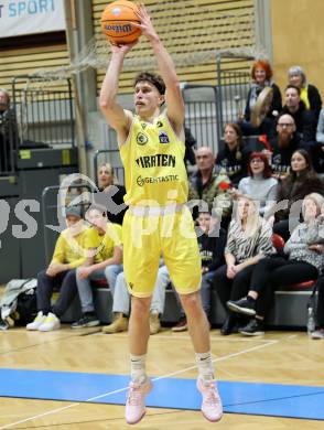 Basketball 2. Liga 2024/2025. Grunddurchgang 14. Runde.  Woerthersee Piraten gegen Mistelbach Mustangs.  Lukas Simoner  (Piraten),  Klagenfurt, am 11.1.2025.
Foto: Kuess


---
pressefotos, pressefotografie, kuess, qs, qspictures, sport, bild, bilder, bilddatenbank