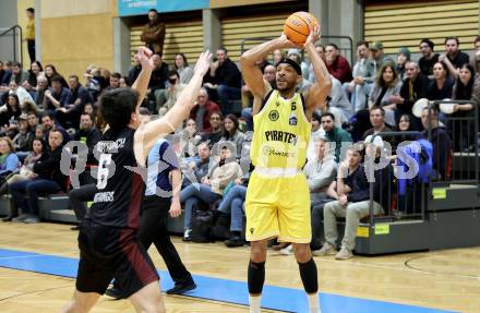 Basketball 2. Liga 2024/2025. Grunddurchgang 14. Runde.  Woerthersee Piraten gegen Mistelbach Mustangs.   Shawn L. Ray  (Piraten),   Klagenfurt, am 11.1.2025.
Foto: Kuess


---
pressefotos, pressefotografie, kuess, qs, qspictures, sport, bild, bilder, bilddatenbank