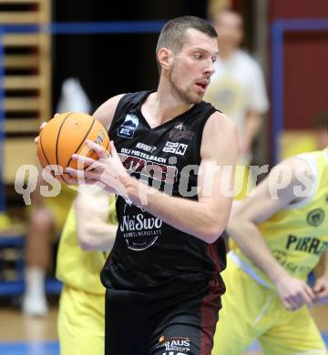 Basketball 2. Liga 2024/2025. Grunddurchgang 14. Runde.  Woerthersee Piraten gegen Mistelbach Mustangs.  Jakub Jokl  (Mistelbach Mustangs). Klagenfurt, am 11.1.2025.
Foto: Kuess


---
pressefotos, pressefotografie, kuess, qs, qspictures, sport, bild, bilder, bilddatenbank