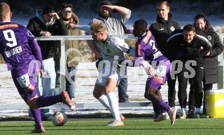 Fussball Bundesliga. Testspiel. SK Austria Klagenfurt gegen NK Brinje. Solomon Bonnah (Austria Klagenfurt). Moosburg, am 12.1.2025.
Foto: Kuess
---
pressefotos, pressefotografie, kuess, qs, qspictures, sport, bild, bilder, bilddatenbank