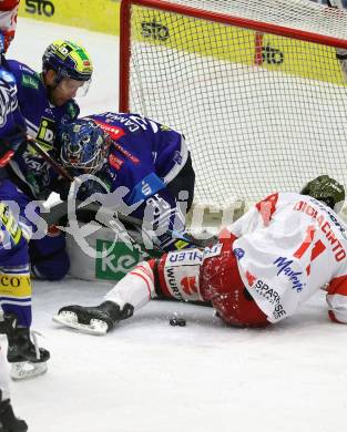 Eishockey ICE Bundesliga. VSV gegen HCB SÃ¼dtirol Alperia.   Joe Cannata VSV),  Cristiano Digiacinto (Bozen). Villach, am 12.1.2025
Foto: Kuess
---
pressefotos, pressefotografie, kuess, qs, qspictures, sport, bild, bilder, bilddatenbank