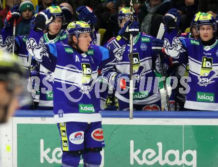 Eishockey ICE Bundesliga. VSV gegen HCB SÃ¼dtirol Alperia.   Torjubel Philipp Lidner (VSV). Villach, am 12.1.2025
Foto: Kuess
---
pressefotos, pressefotografie, kuess, qs, qspictures, sport, bild, bilder, bilddatenbank