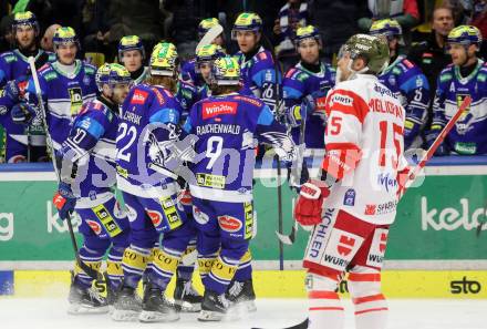 Eishockey ICE Bundesliga. VSV gegen HCB SÃ¼dtirol Alperia.   Torjubel Philipp Lidner (VSV). Villach, am 12.1.2025
Foto: Kuess
---
pressefotos, pressefotografie, kuess, qs, qspictures, sport, bild, bilder, bilddatenbank