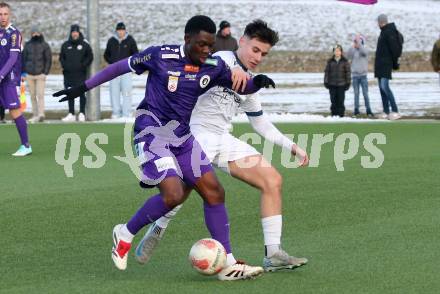 Fussball Bundesliga. Testspiel. SK Austria Klagenfurt gegen NK Brinje. Denzel Owusu (Austria Klagenfurt). Moosburg, am 12.1.2025.
Foto: Kuess
---
pressefotos, pressefotografie, kuess, qs, qspictures, sport, bild, bilder, bilddatenbank