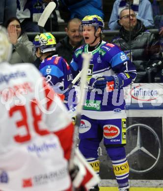 Eishockey ICE Bundesliga. VSV gegen HCB SÃ¼dtirol Alperia.   Torjubel Daniil Kulintsev (VSV). Villach, am 12.1.2025
Foto: Kuess
---
pressefotos, pressefotografie, kuess, qs, qspictures, sport, bild, bilder, bilddatenbank