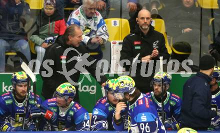 Eishockey ICE Bundesliga. VSV gegen HCB SÃ¼dtirol Alperia.  Trainer Trau Tuomie, Co-Trainer Patrick Machreich (VSV). Villach, am 12.1.2025
Foto: Kuess
---
pressefotos, pressefotografie, kuess, qs, qspictures, sport, bild, bilder, bilddatenbank