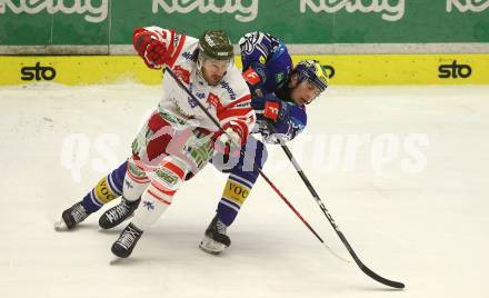 Eishockey ICE Bundesliga. VSV gegen HCB SÃ¼dtirol Alperia.   Felix Maxa (VSV),  Anthony Salinitri (Bozen). Villach, am 12.1.2025
Foto: Kuess
---
pressefotos, pressefotografie, kuess, qs, qspictures, sport, bild, bilder, bilddatenbank