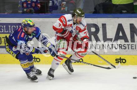 Eishockey ICE Bundesliga. VSV gegen HCB SÃ¼dtirol Alperia.   Mark Katic (VSV), Anthony Salinitri (Bozen). Villach, am 12.1.2025
Foto: Kuess
---
pressefotos, pressefotografie, kuess, qs, qspictures, sport, bild, bilder, bilddatenbank