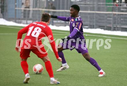 Fussball Bundesliga. Testspiel. SK Austria Klagenfurt gegen Sirnitz. Denzel Owusu (Austria Klagenfurt). Klagenfurt, am 14,1.2025.
Foto: Kuess
---
pressefotos, pressefotografie, kuess, qs, qspictures, sport, bild, bilder, bilddatenbank