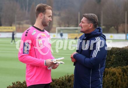 Fussball Bundesliga. Testspiel. SK Austria Klagenfurt gegen Lafnitz. Marco Knaller (Austria Klagenfurt), Thomas Lenuweit (WAC Amateure). Klagenfurt, am 31,1.2025.
Foto: Kuess
---
pressefotos, pressefotografie, kuess, qs, qspictures, sport, bild, bilder, bilddatenbank