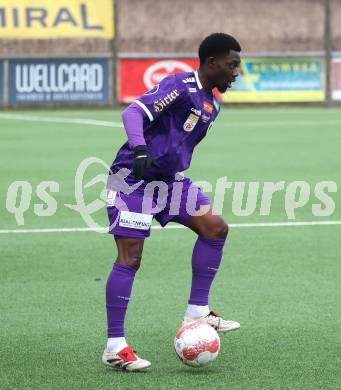 Fussball Bundesliga. Testspiel. SK Austria Klagenfurt gegen Lafnitz.  Denzel Owusu (Austria Klagenfurt). Klagenfurt, am 31.1.2025.
Foto: Kuess
---
pressefotos, pressefotografie, kuess, qs, qspictures, sport, bild, bilder, bilddatenbank