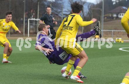 Fussball Bundesliga. Testspiel. SK Austria Klagenfurt gegen Lafnitz. Martin Hinteregger (Austria Klagenfurt), Denis Dizdarevic (Lafnitz). Klagenfurt, am 31,1.2025.
Foto: Kuess
---
pressefotos, pressefotografie, kuess, qs, qspictures, sport, bild, bilder, bilddatenbank