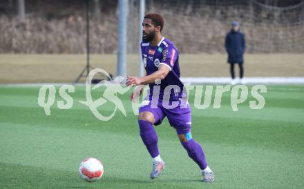 Fussball Bundesliga. Testspiel. SK Austria Klagenfurt gegen Lafnitz.  Keanan Bennetts (Austria Klagenfurt). Klagenfurt, am 31,1.2025.
Foto: Kuess
---
pressefotos, pressefotografie, kuess, qs, qspictures, sport, bild, bilder, bilddatenbank