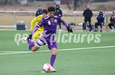 Fussball Bundesliga. Testspiel. SK Austria Klagenfurt gegen Lafnitz.  Ben Bobzien (Austria Klagenfurt). Klagenfurt, am 31,1.2025.
Foto: Kuess
---
pressefotos, pressefotografie, kuess, qs, qspictures, sport, bild, bilder, bilddatenbank