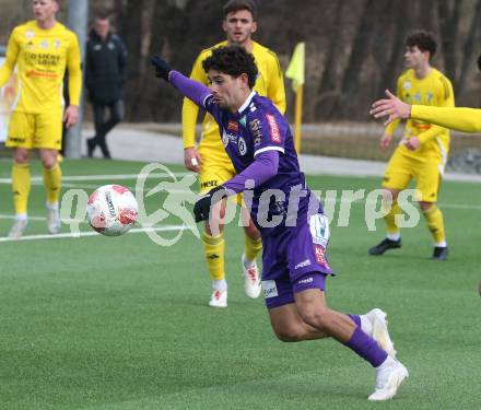 Fussball Bundesliga. Testspiel. SK Austria Klagenfurt gegen Lafnitz.  Ben Bobzien (Austria Klagenfurt). Klagenfurt, am 31,1.2025.
Foto: Kuess
---
pressefotos, pressefotografie, kuess, qs, qspictures, sport, bild, bilder, bilddatenbank