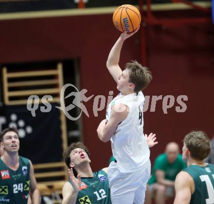 Basketball 2. Liga 2024/2025. Grunddurchgang 17. Runde.  KOS Celovec gegen Dornbirn Lions.   Samuel Seher  (KOS Celovec),  Klagenfurt, am 1.2.2025.
Foto: Kuess


---
pressefotos, pressefotografie, kuess, qs, qspictures, sport, bild, bilder, bilddatenbank