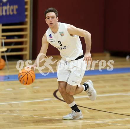 Basketball 2. Liga 2024/2025. Grunddurchgang 17. Runde.  KOS Celovec gegen Dornbirn Lions.    Niklas Michel (KOS Celovec). Klagenfurt, am 1.2.2025.
Foto: Kuess


---
pressefotos, pressefotografie, kuess, qs, qspictures, sport, bild, bilder, bilddatenbank