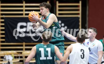 Basketball 2. Liga 2024/2025. Grunddurchgang 17. Runde.  KOS Celovec gegen Dornbirn Lions.   Jovan Trisic (Dornbirn Lions). Klagenfurt, am 1.2.2025.
Foto: Kuess


---
pressefotos, pressefotografie, kuess, qs, qspictures, sport, bild, bilder, bilddatenbank